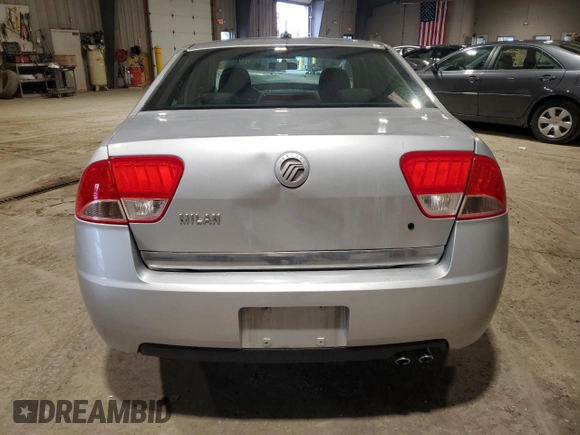2010 Mercury Milan with VIN 3MEHM0HA9AR613268, listed as a Copart auction lot 52582055 with 26,587 mi miles and Salvage Title. Bid and sale history available at carsss.com. Image 6.