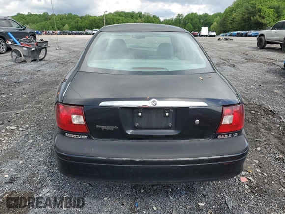 2003 Mercury Sable LS Premium with VIN 1MEFM55S53A629448, listed as a Copart auction lot 55711455 with 89,575 mi miles and Salvage Title. Bid and sale history available at DreamBid. Image 6.