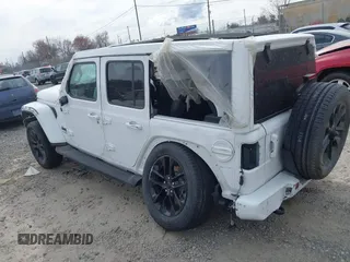2022 Jeep Wrangler Unlimited Sahara with VIN 1C4HJXEN3NW222744, listed as a IAAI auction lot 41855313 with 43,780 mi miles and . Bid and sale history available at DreamBid. Image 3.
