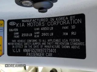 2009 Kia Rondo LX with VIN KNAFG529X97273401, listed as a Copart auction lot 75829094 with 171,062 mi miles and Salvage Title. Bid and sale history available at carsss.com. Image 15.