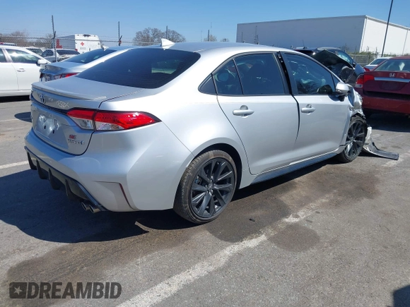 2023 Toyota Corolla Hybrid LE with VIN JTDBCMFE0P3009834, listed as a IAAI auction lot 41776305 with 35,222 mi miles. Bid and sale history available at carsss.com. Image 4.