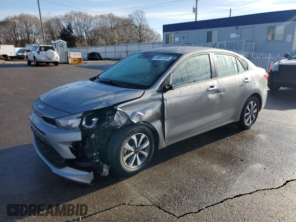 2023 Kia Rio S with VIN 3KPA24AD7PE568447, listed as a Copart auction lot 46667225 with 30,166 mi miles and Salvage Title. Bid and sale history available at carsss.com. Image 1.