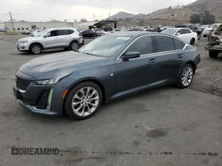 2020 Cadillac CT5 Luxury with VIN 1G6DW5RKXL0121918, listed as a Copart auction lot 43401955 with 53,576 mi miles and Salvage Title. Bid and sale history available at carsss.com. Image 1.