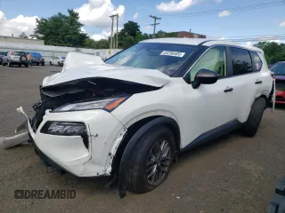 2021 Nissan Rogue S with VIN JN8AT3AB6MW221185, listed as a Copart auction lot 63290405 with 51,682 mi miles and Salvage title. Bid and sale history available at DreamBid. Image 1.