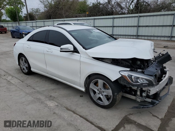2018 Mercedes-Benz CLA 250 with VIN WDDSJ4EB4JN682611, listed as a Copart auction lot 47801354 with 38,264 mi miles and . Bid and sale history available at DreamBid. Image 4.