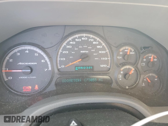 2005 Isuzu Ascender with VIN 4NUES16M856701054, listed as a Copart auction lot 76327164 with 173,055 mi miles and Salvage title. Bid and sale history available at DreamBid. Image 9.