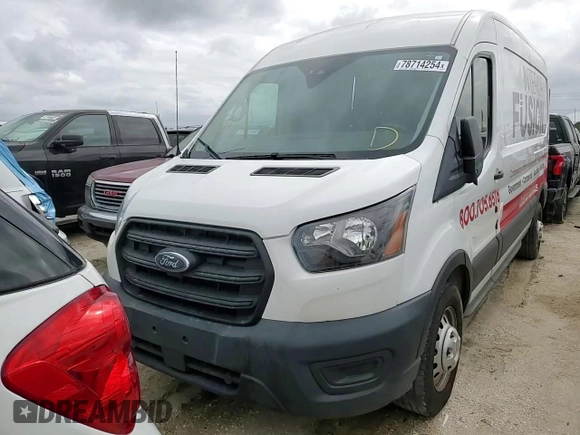 2020 Ford Transit Cargo with VIN 1FTBR2C87LKA40533, listed as a Copart auction lot 78714254 with 71,417 mi miles and Salvage Title. Bid and sale history available at carsss.com. Image 12.