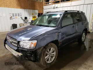 2006 Toyota Highlander z VIN JTEEW21A860031203, wystawiony jako Copart lot #51501275 z przebiegiem 216 457 mil mil oraz Szkoda całkowita • Salvage title. Historia ofert i sprzedaży dostępna na DreamBid. Obrazek 1.