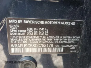 2012 BMW 5 Series 550i xDrive z VIN WBAFU9C58CC788178, wystawiony jako Copart lot #42806645 z przebiegiem 95 447 mil mil oraz Szkoda całkowita • Salvage title. Historia ofert i sprzedaży dostępna na DreamBid. Obrazek 12.
