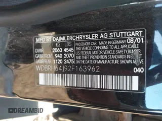 2002 Mercedes-Benz C 230/260/280/320 with VIN WDBRH64J92F163962, listed as a IAAI auction lot 42450686 with Not provided miles and . Bid and sale history available at DreamBid. Image 9.