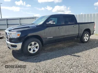2019 Ram 1500 Big Horn with VIN 1C6RREFT1KN721002, listed as a Copart auction lot 61526425 with 61,431 mi miles and Clean title. Bid and sale history available at DreamBid. Image 1.