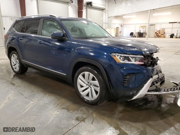 2021 Volkswagen Atlas 2.0T SEL with VIN 1V2BP2CA9MC557058, listed as a Copart auction lot 40885974 with 50,966 mi miles. Bid and sale history available at carsss.com. Image 4.