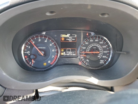 2020 Subaru WRX with VIN JF1VA1A60L9814621, listed as a Copart auction lot 49927295 with 74,912 mi miles and Salvage Title. Bid and sale history available at carsss.com. Image 9.