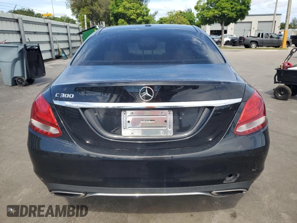 2017 Mercedes-Benz C 300 with VIN 55SWF4JB8HU207344, listed as a Copart auction lot 62652345 with 134,618 mi miles and Clean title. Bid and sale history available at DreamBid. Image 6.