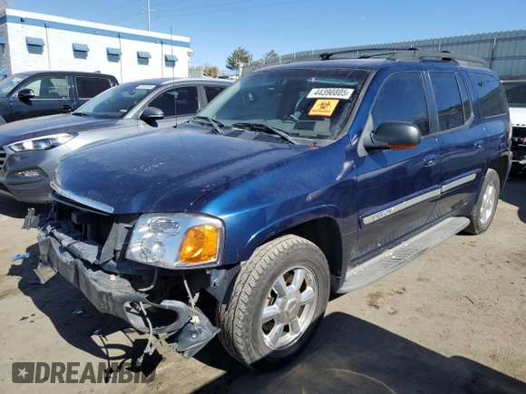 2003 GMC Envoy SLT z VIN 1GKET16S436169701, wystawiony jako Copart lot #44390805 z przebiegiem 168 236 mil mil oraz Szkoda całkowita • Salvage title. Historia ofert i sprzedaży dostępna na DreamBid. Obrazek 1.