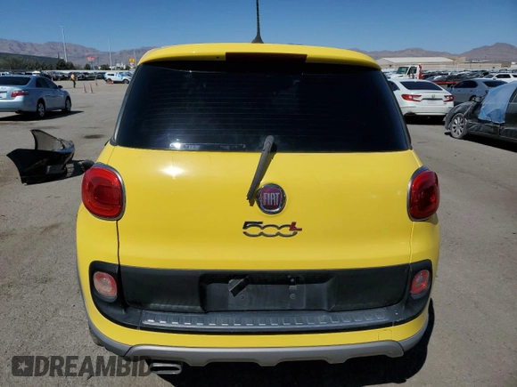 2014 FIAT 500L Trekking with VIN ZFBCFADH4EZ028911, listed as a Copart auction lot 72002594 with 59,245 mi miles and Salvage Title. Bid and sale history available at DreamBid. Image 6.