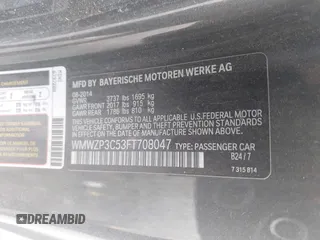 2015 MINI Convertible S с VIN WMWZP3C53FT708047, выставлен на аукционе IAAI как лот 42617704 с пробегом 24 932 миль миль и . История ставок и продаж доступна на DreamBid. Изображение 8.