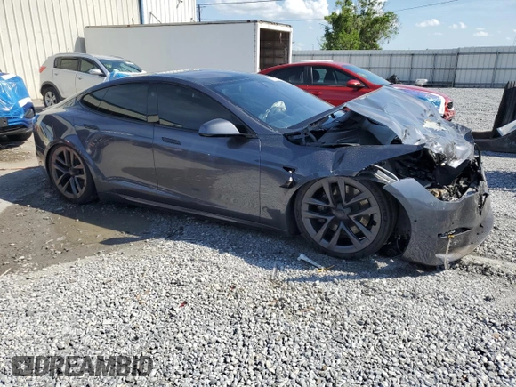 2021 Tesla Model S Plaid with VIN 5YJSA1E65MF442157, listed as a Copart auction lot 51364575 with Not provided miles and Salvage title. Bid and sale history available at DreamBid. Image 4.