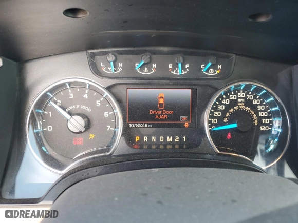 2013 Ford F-150 XL with VIN 1FTFW1CFXDKF52372, listed as a Copart auction lot 46650205 with 107,853 mi miles and Salvage Title. Bid and sale history available at carsss.com. Image 9.