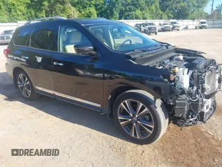 2018 Nissan Pathfinder SV z VIN 5N1DR2MN3JC651885, wystawiony jako IAAI lot #42163919 z przebiegiem 44 178 mil mil oraz . Historia ofert i sprzedaży dostępna na DreamBid. Obrazek 1.