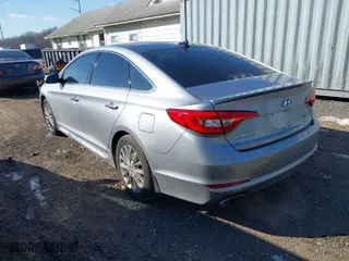 2015 Hyundai Sonata 2.4L Sport with VIN 5NPE34AF1FH142957, listed as a IAAI auction lot 41381762 with 143,597 mi miles. Bid and sale history available at carsss.com. Image 3.