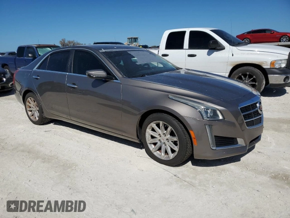 2014 Cadillac CTS Luxury AWD with VIN 1G6AX5S36E0170622, listed as a Copart auction lot 43345385 with Not Provided miles and Salvage Title. Bid and sale history available at DreamBid. Image 4.