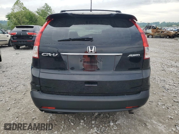2012 Honda CR-V EX-L with VIN JHLRM4H73CC004506, listed as a Copart auction lot 58262325 with 182,451 mi miles and Salvage title. Bid and sale history available at DreamBid. Image 6.