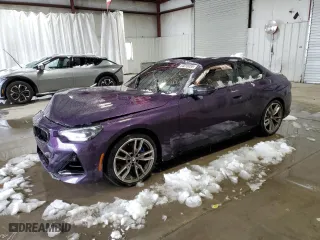 2023 BMW 2 Series M240i xDrive with VIN 3MW53CM0XP8D09545, listed as a Copart auction lot 44018055 with 0 mi miles and Salvage Title. Bid and sale history available at carsss.com. Image 1.