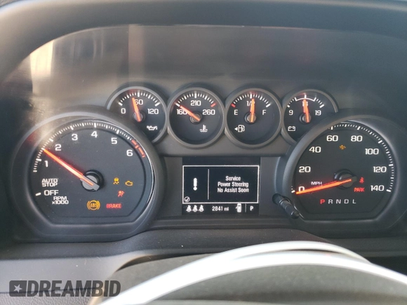 2024 Chevrolet Silverado 1500 Custom with VIN 1GCPDBEK1RZ116972, listed as a Copart auction lot 81566254 with 2,841 mi miles and Salvage Title. Bid and sale history available at DreamBid. Image 9.