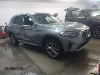 2023 BMW X3 xDrive30i with VIN 5UX53DP05P9R31110, listed as a IAAI auction lot 41663374 with 21,248 mi miles and . Bid and sale history available at DreamBid. Image 1.