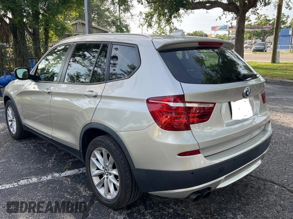 2013 BMW X3 xDrive28i with VIN 5UXWX9C57D0A26278, listed as a Copart auction lot 52040825 with 110,761 mi miles and Clean Title. Bid and sale history available at carsss.com. Image 3.