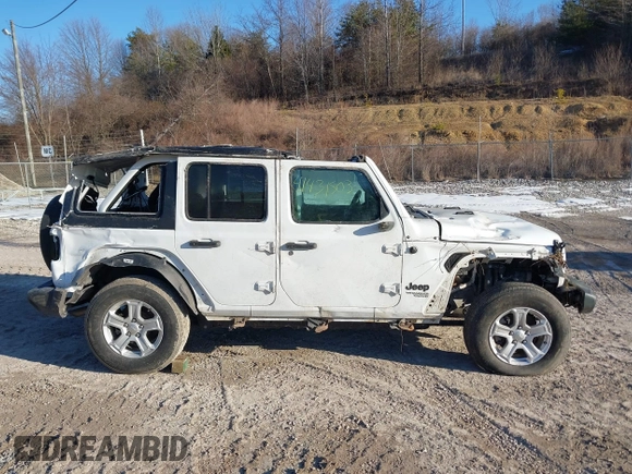 2021 Jeep Wrangler Unlimited Sport S with VIN 1C4HJXDG8MW841292, listed as a IAAI auction lot 41431503 with Not Provided miles and . Bid and sale history available at DreamBid. Image 13.