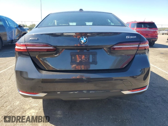 2024 BMW 5 Series 530i xDrive with VIN WBA53FJ06RCS25711, listed as a Copart auction lot 74090134 with 0 mi miles and Salvage Title. Bid and sale history available at carsss.com. Image 6.