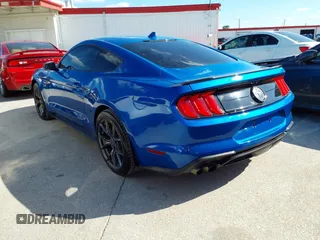 2021 Ford Mustang EcoBoost with VIN 1FA6P8TD9M5128237, listed as a IAAI auction lot 42103583 with 39,383 mi miles. Bid and sale history available at carsss.com. Image 3.