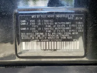 2014 Subaru Outback 2.5i Premium with VIN 4S4BRBCC3E3290297, listed as a Copart auction lot 61336394 with 120,912 mi miles and Salvage Title. Bid and sale history available at carsss.com. Image 12.