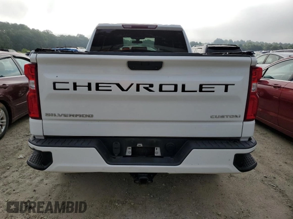 2020 Chevrolet Silverado 1500 Custom with VIN 1GCRWBEHXLZ283202, listed as a Copart auction lot 68265164 with 20,631 mi miles and Salvage Title. Bid and sale history available at carsss.com. Image 6.