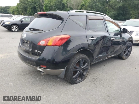 2009 Nissan Murano LE with VIN JN8AZ18W09W100333, listed as a Copart auction lot 65238203 with 0 mi miles and Clean Title. Bid and sale history available at carsss.com. Image 3.