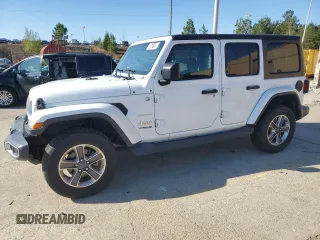 2018 Jeep Wrangler Unlimited Sahara with VIN 1C4HJXEGXJW256546, listed as a Copart auction lot 50551195 with 57,471 mi miles and Clean Title. Bid and sale history available at carsss.com. Image 1.