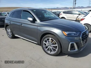 2023 Audi Q5 S line Premium Plus with VIN WA1E2AFY3P2055621, listed as a Copart auction lot 47477825 with 43,375 mi miles and Salvage title. Bid and sale history available at DreamBid. Image 4.
