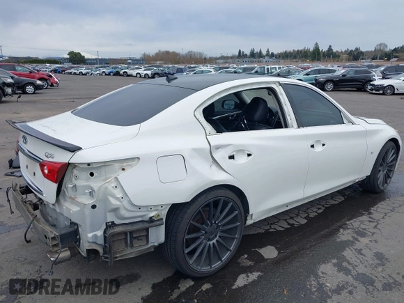 2014 Infiniti Q50 Premium z VIN JN1BV7AP8EM671403, wystawiony jako IAAI lot #41837716 z przebiegiem 115 058 mil mil oraz . Historia ofert i sprzedaży dostępna na DreamBid. Obrazek 6.
