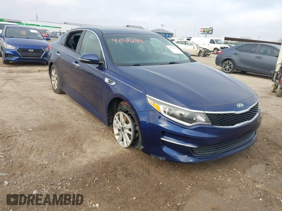 2018 Kia Optima S with VIN 5XXGT4L33JG214404, listed as a IAAI auction lot 41517699 with 91,740 mi miles and . Bid and sale history available at DreamBid. Image 6.