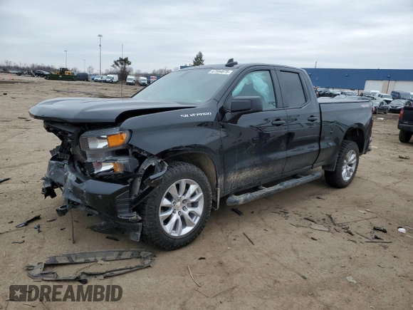 2019 Chevrolet Silverado 1500 Custom with VIN 1GCRYBEH3KZ370058, listed as a Copart auction lot 47594675 with 33,766 mi miles and Clean Title. Bid and sale history available at DreamBid. Image 1.