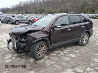 2014 Kia Sorento LX with VIN 5XYKTCA61EG434448, listed as a Copart auction lot 85389884 with 130,518 mi miles and Salvage Title. Bid and sale history available at carsss.com. Image 1.