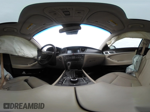 2015 Hyundai Genesis 5.0L with VIN KMHGN4JF3FU064668, listed as a IAAI auction lot 41139235 with 58,353 mi miles. Bid and sale history available at carsss.com. Image 19.