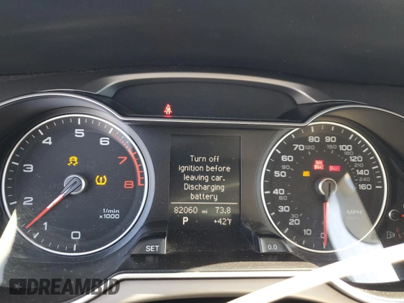 2013 Audi allroad A4 Premium with VIN WA19FAFLXDA197508, listed as a Copart auction lot 82213554 with 82,060 mi miles and Salvage Title. Bid and sale history available at DreamBid. Image 9.