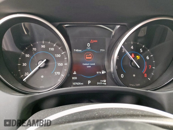 2017 Jaguar XE 25t with VIN SAJAR4BG6HA963018, listed as a Copart auction lot 52345325 with 107,626 mi miles and Salvage Title. Bid and sale history available at DreamBid. Image 9.