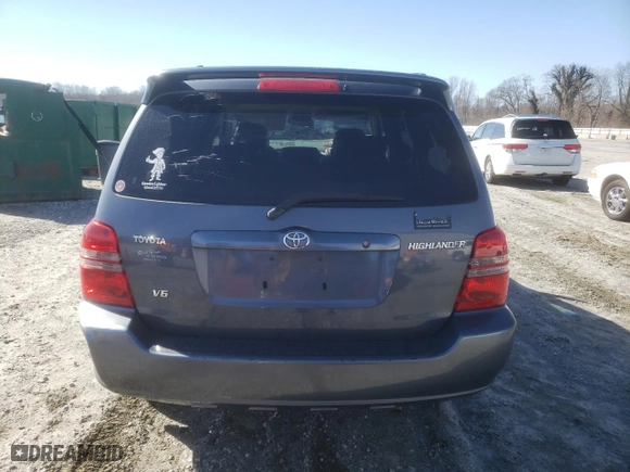 2002 Toyota Highlander with VIN JTEGF21A020042361, listed as a Copart auction lot 45173195 with 272,023 mi miles and Salvage Title. Bid and sale history available at carsss.com. Image 6.