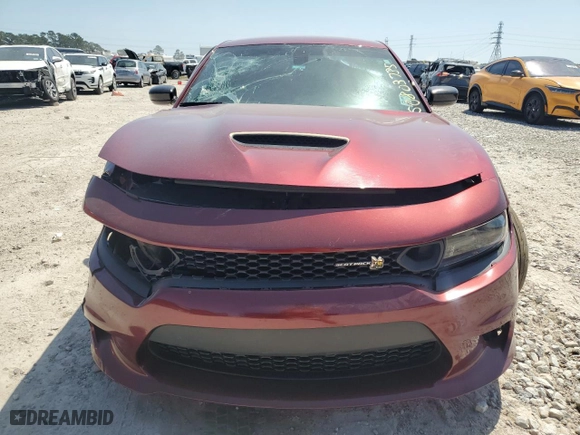 2022 Dodge Charger Scat Pack with VIN 2C3CDXGJ6NH209467, listed as a Copart auction lot 50803735 with 67,389 mi miles and Salvage Title. Bid and sale history available at carsss.com. Image 5.