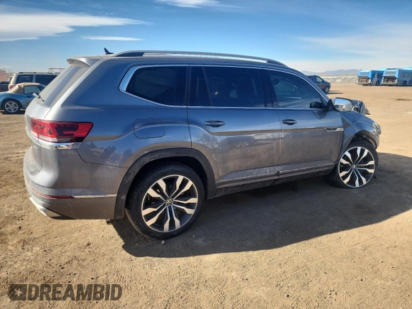 2022 Volkswagen Atlas SEL Premium R-Line with VIN 1V2FR2CA9NC506401, listed as a Copart auction lot 49092305 with 54,571 mi miles and Salvage title. Bid and sale history available at DreamBid. Image 3.