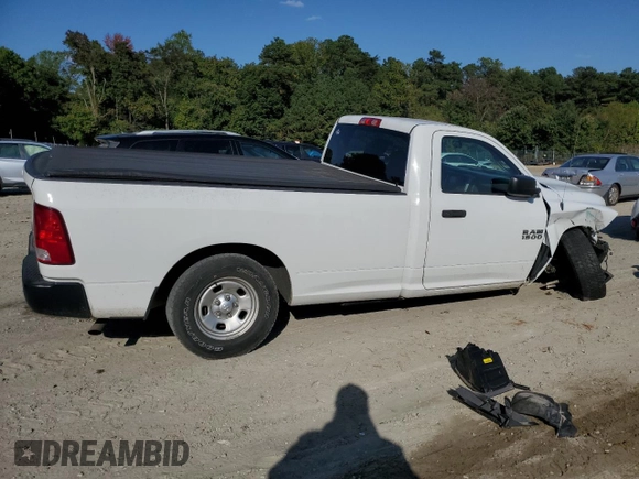 2018 Ram 1500 Tradesman with VIN 3C6JR7DG7JG186490, listed as a Copart auction lot 74712524 with 58,120 mi miles and Salvage title. Bid and sale history available at DreamBid. Image 3.